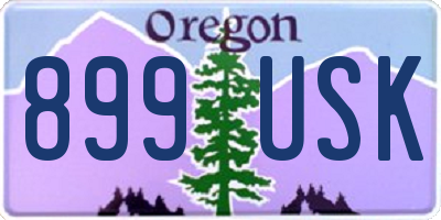 OR license plate 899USK