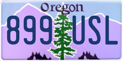 OR license plate 899USL
