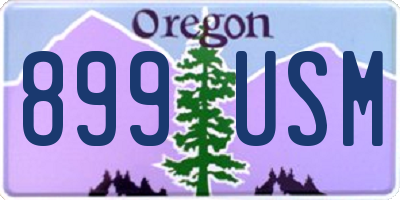 OR license plate 899USM