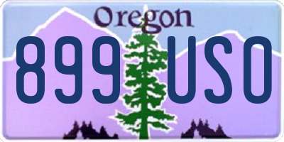OR license plate 899USO