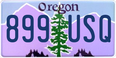 OR license plate 899USQ