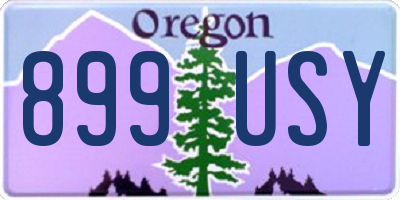 OR license plate 899USY