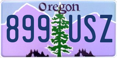 OR license plate 899USZ