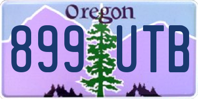 OR license plate 899UTB