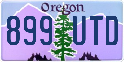 OR license plate 899UTD
