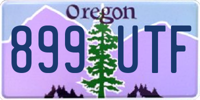 OR license plate 899UTF