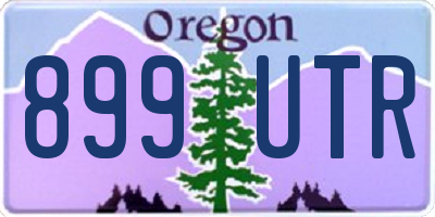 OR license plate 899UTR