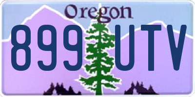 OR license plate 899UTV