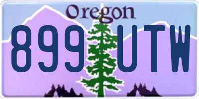 OR license plate 899UTW