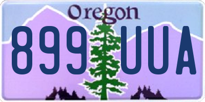OR license plate 899UUA