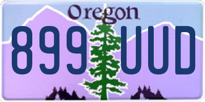 OR license plate 899UUD
