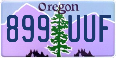 OR license plate 899UUF