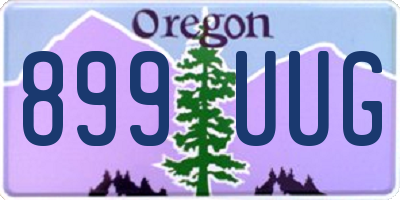 OR license plate 899UUG