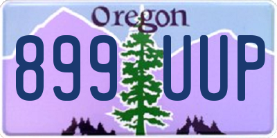 OR license plate 899UUP