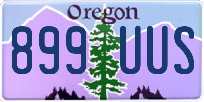 OR license plate 899UUS