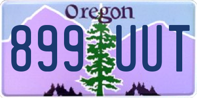 OR license plate 899UUT