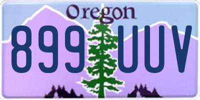 OR license plate 899UUV
