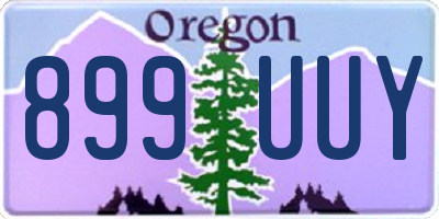 OR license plate 899UUY