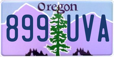 OR license plate 899UVA