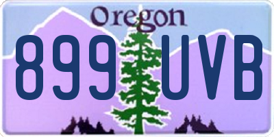 OR license plate 899UVB