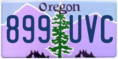 OR license plate 899UVC