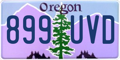 OR license plate 899UVD