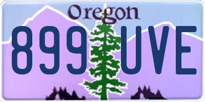 OR license plate 899UVE
