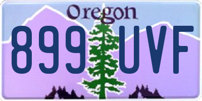 OR license plate 899UVF