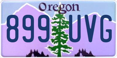 OR license plate 899UVG