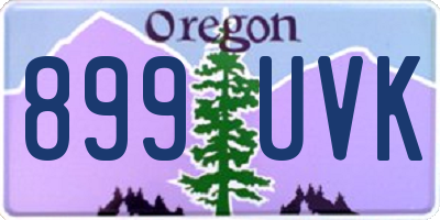 OR license plate 899UVK