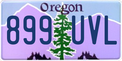 OR license plate 899UVL