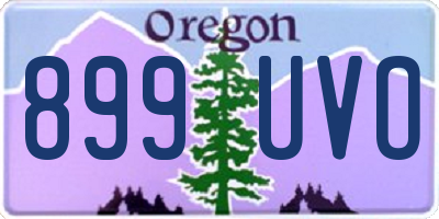 OR license plate 899UVO
