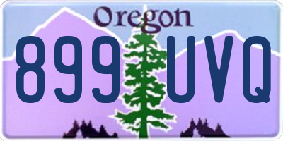 OR license plate 899UVQ
