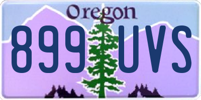 OR license plate 899UVS