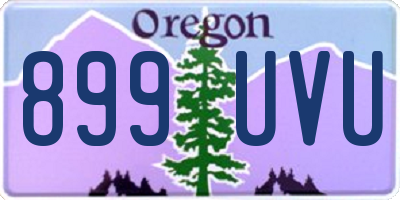 OR license plate 899UVU