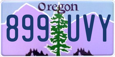 OR license plate 899UVY