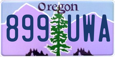 OR license plate 899UWA