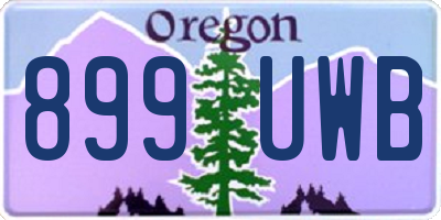 OR license plate 899UWB