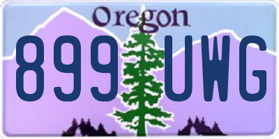 OR license plate 899UWG