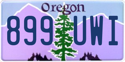 OR license plate 899UWI