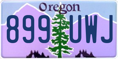 OR license plate 899UWJ