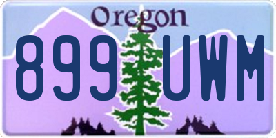 OR license plate 899UWM