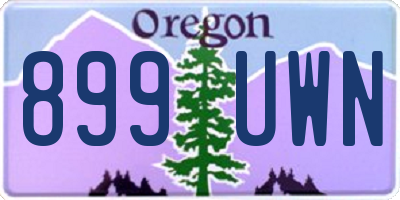 OR license plate 899UWN