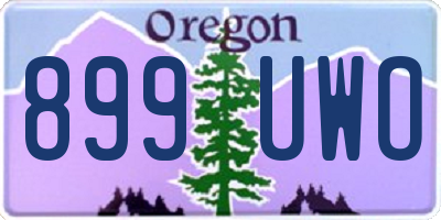 OR license plate 899UWO