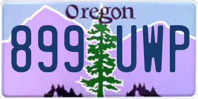 OR license plate 899UWP