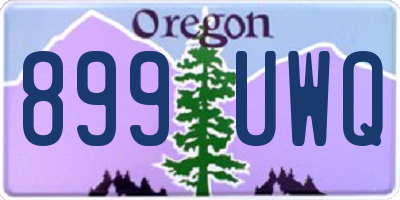 OR license plate 899UWQ