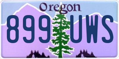OR license plate 899UWS