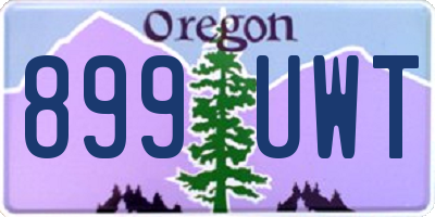 OR license plate 899UWT