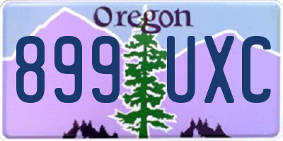 OR license plate 899UXC