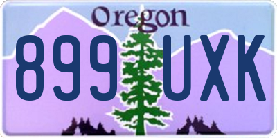 OR license plate 899UXK